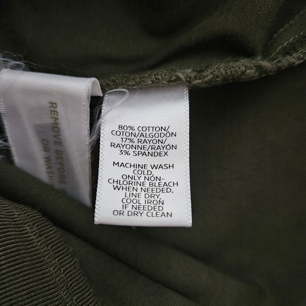 LOFT Petite Olive Green Mini Skirt with Gold Zipper Details - Picture 7 of 9